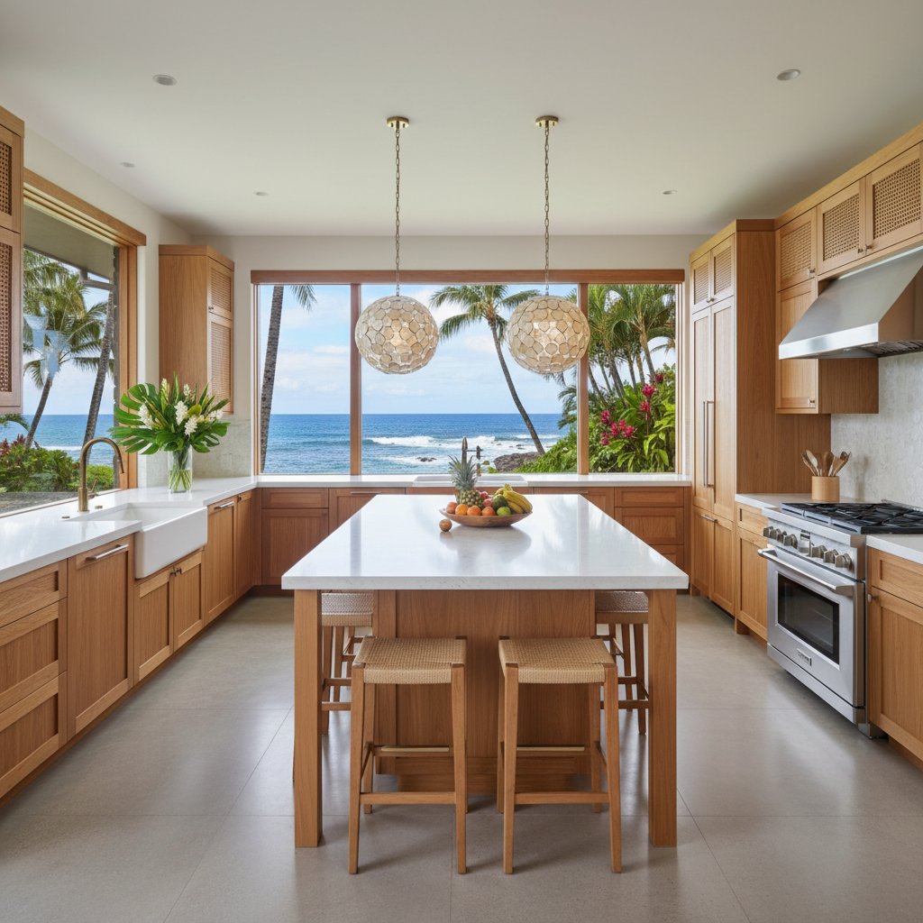 Finished kitchen remodel in Kapalua, Maui