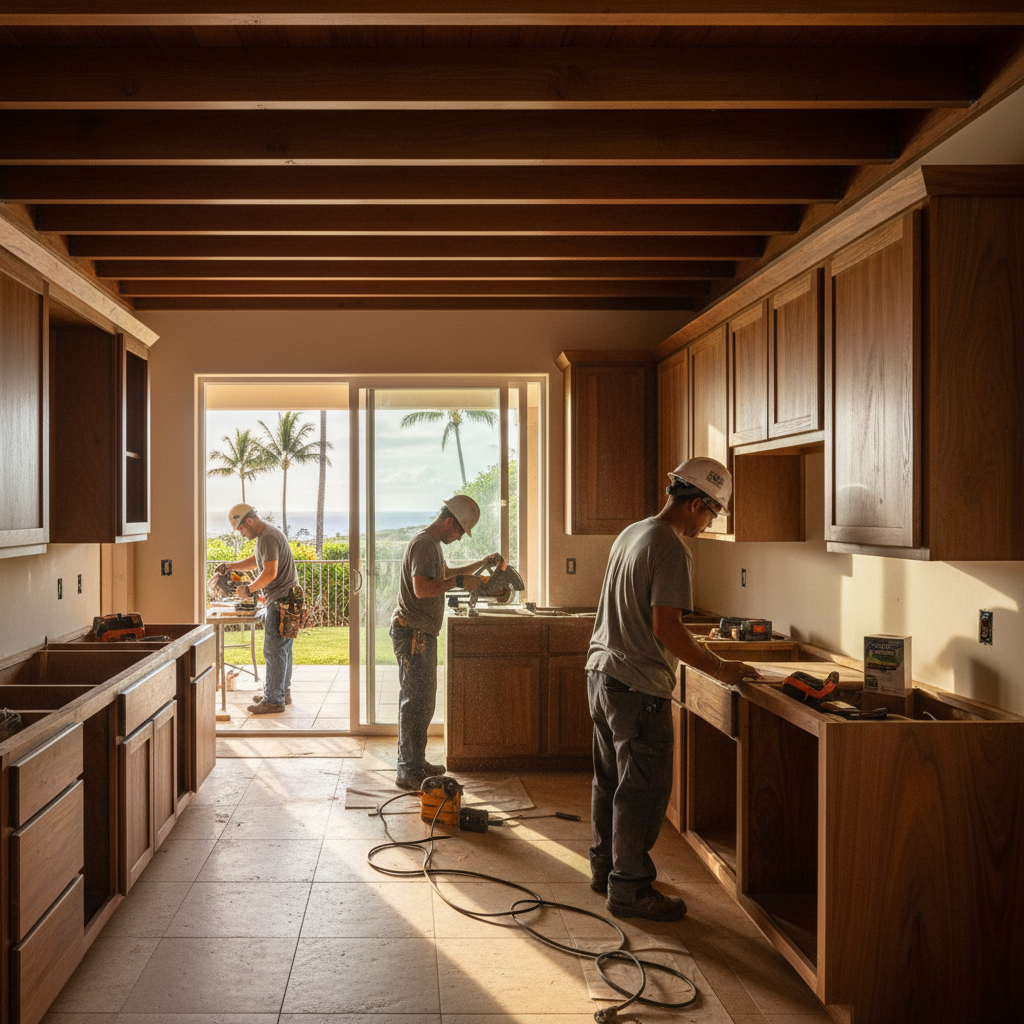 Kitchen Remodel project in Kapolei - Warrior Construction Hawaii