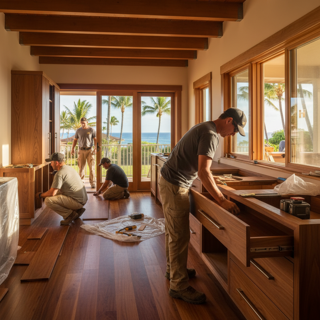 Kitchen Remodel project in Kihei - Warrior Construction Hawaii