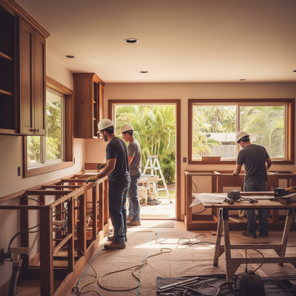 Kitchen Remodel project in Lahaina - Warrior Construction Hawaii