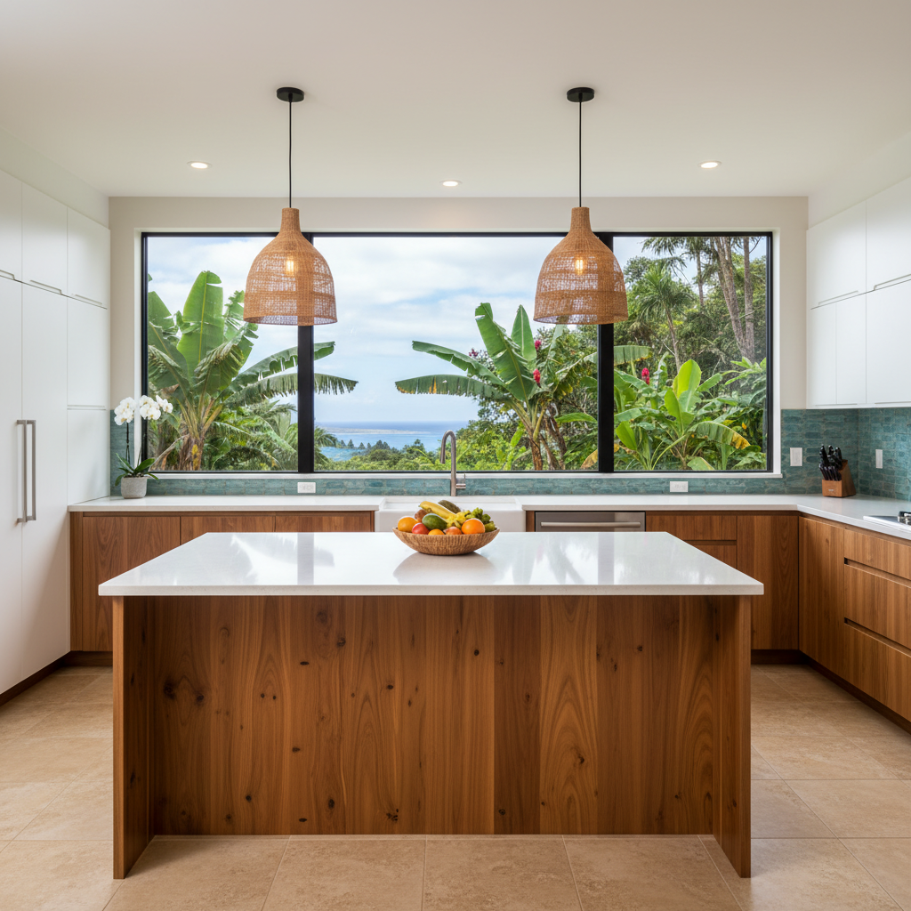 Finished kitchen remodel in Makawao, Maui