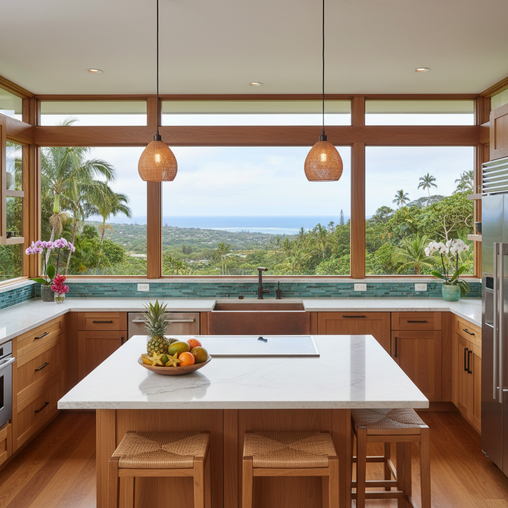 Finished kitchen remodel in Manoa, O'ahu