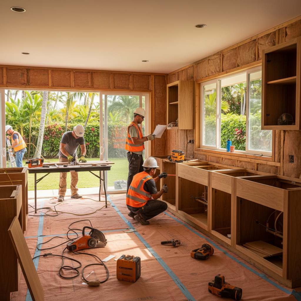 Kitchen Remodel project in Mililani - Warrior Construction Hawaii
