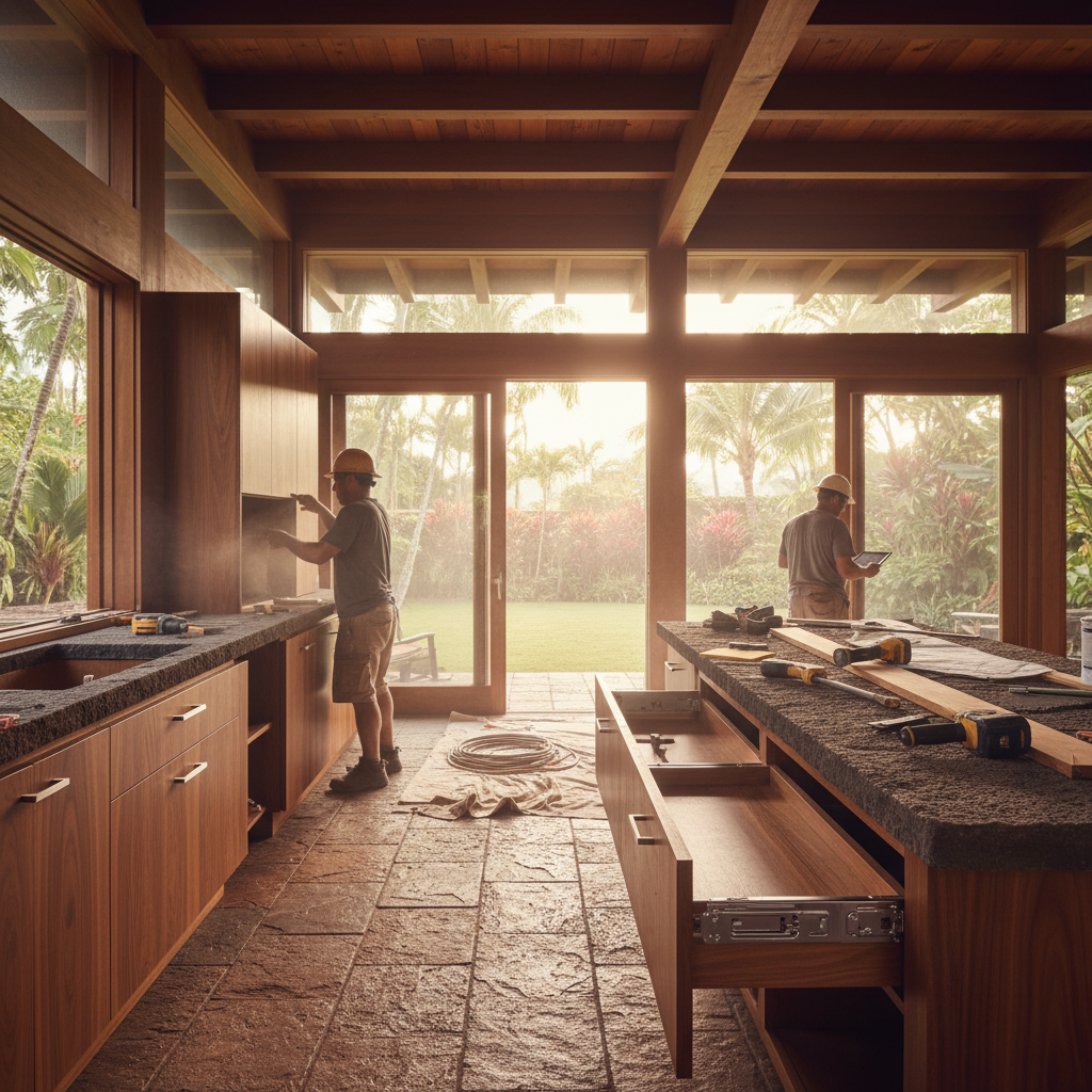 Kitchen Remodel project in Pahoa - Warrior Construction Hawaii