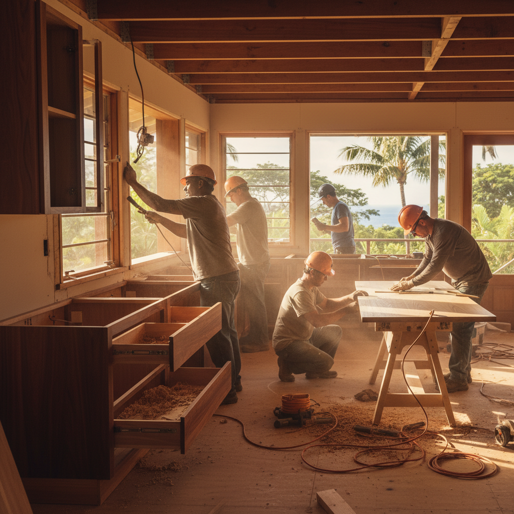 Kitchen Remodel project in Pearl City - Warrior Construction Hawaii
