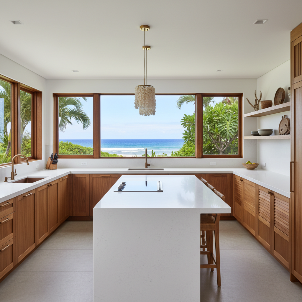 Finished kitchen remodel in Po'ipu, Kaua'i