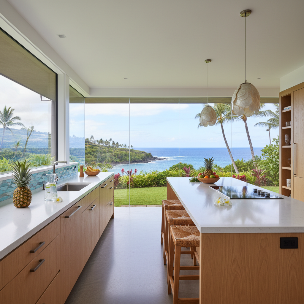 Finished kitchen remodel in Princeville, Kaua'i