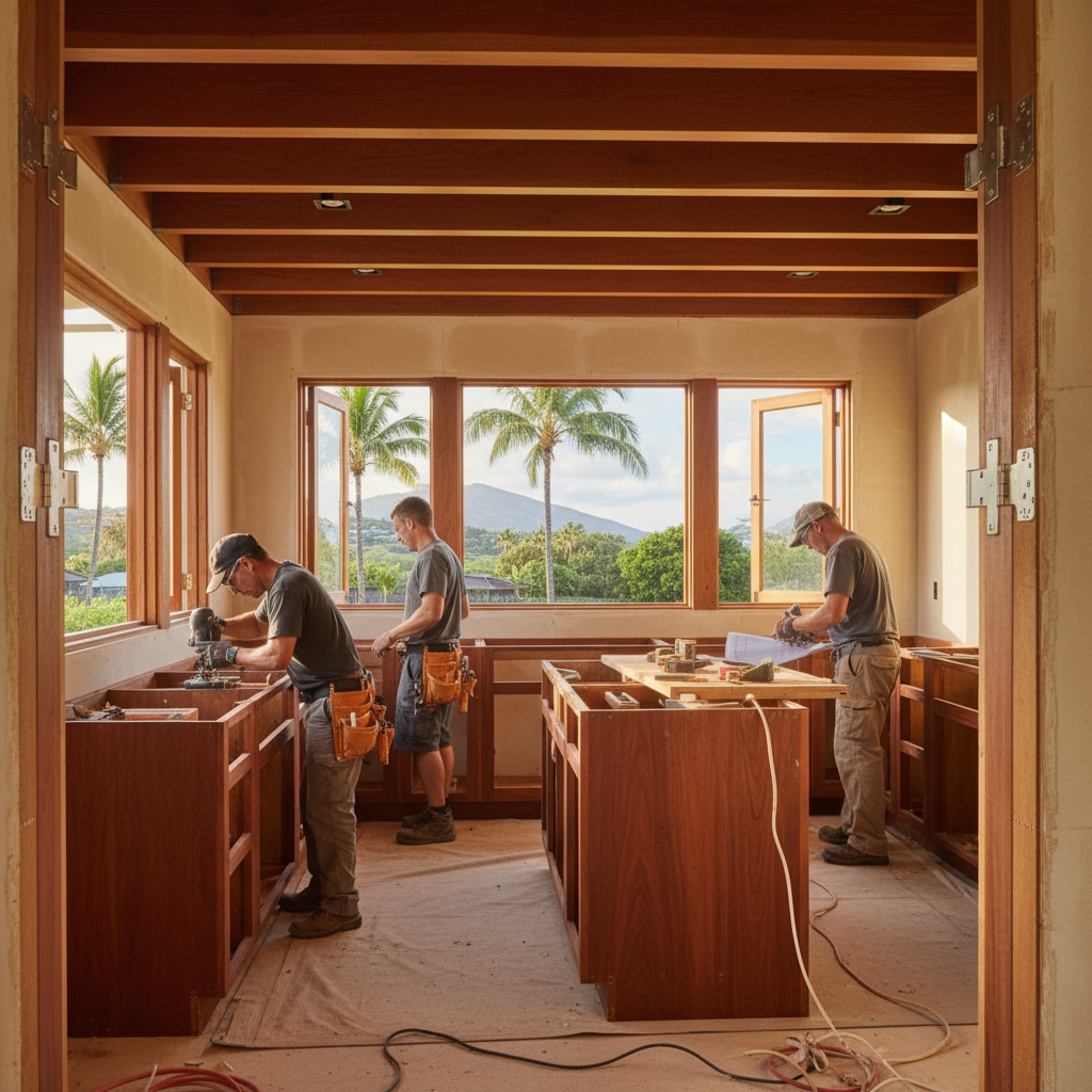 Kitchen Remodel project in Wailuku - Warrior Construction Hawaii