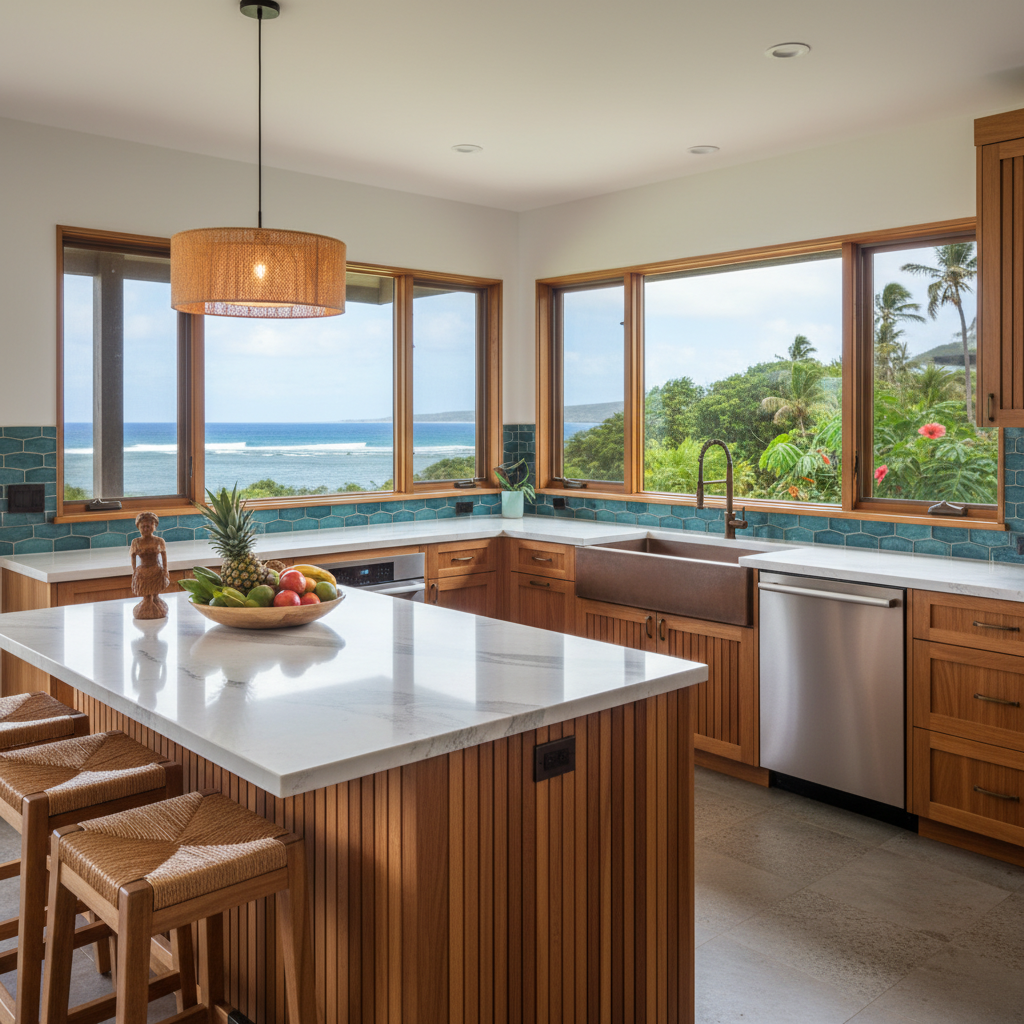 Finished kitchen remodel in Waimea, Hawai'i (Big Island)