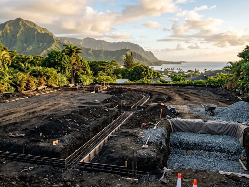 The Oahu Site Prep Cost Guide: Why Your Lot Now Costs $75K+ Before We Pour Concrete