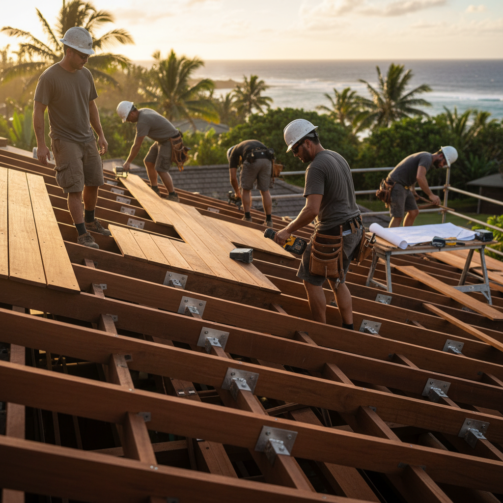 Roofing Contractor project in Hanalei - Warrior Construction Hawaii