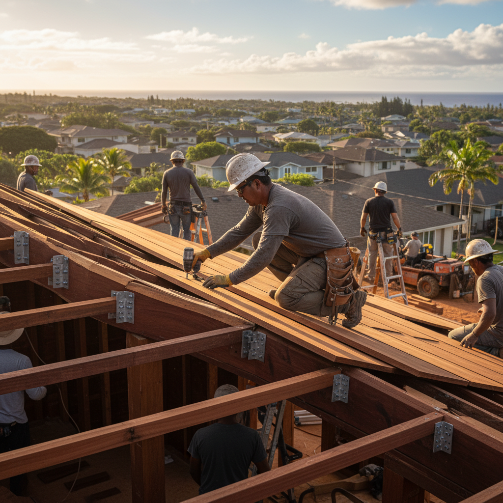 Roofing Contractor project in Pearl City - Warrior Construction Hawaii