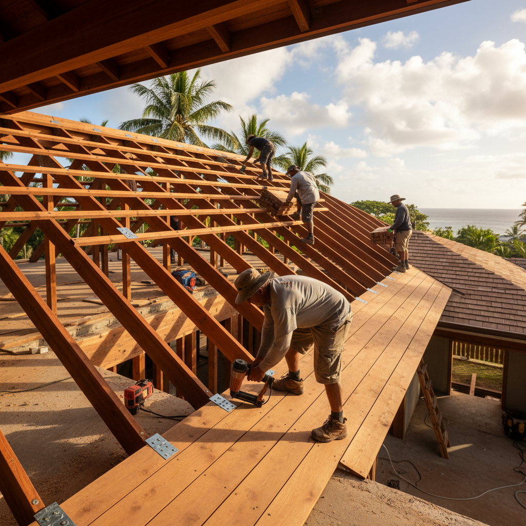 Roofing Contractor project in Po'ipu - Warrior Construction Hawaii