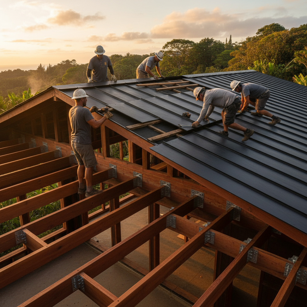 Roofing Contractor project in Volcano - Warrior Construction Hawaii