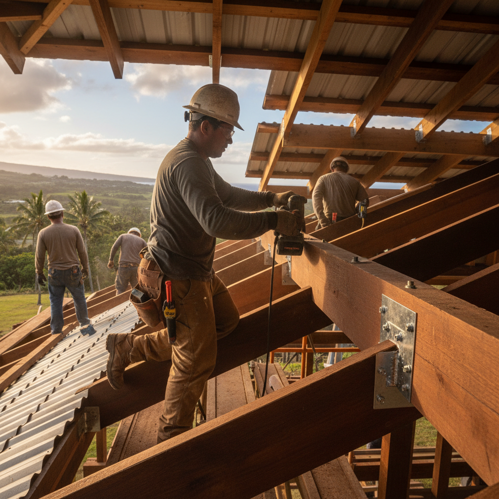 Roofing Contractor project in Waimea - Warrior Construction Hawaii